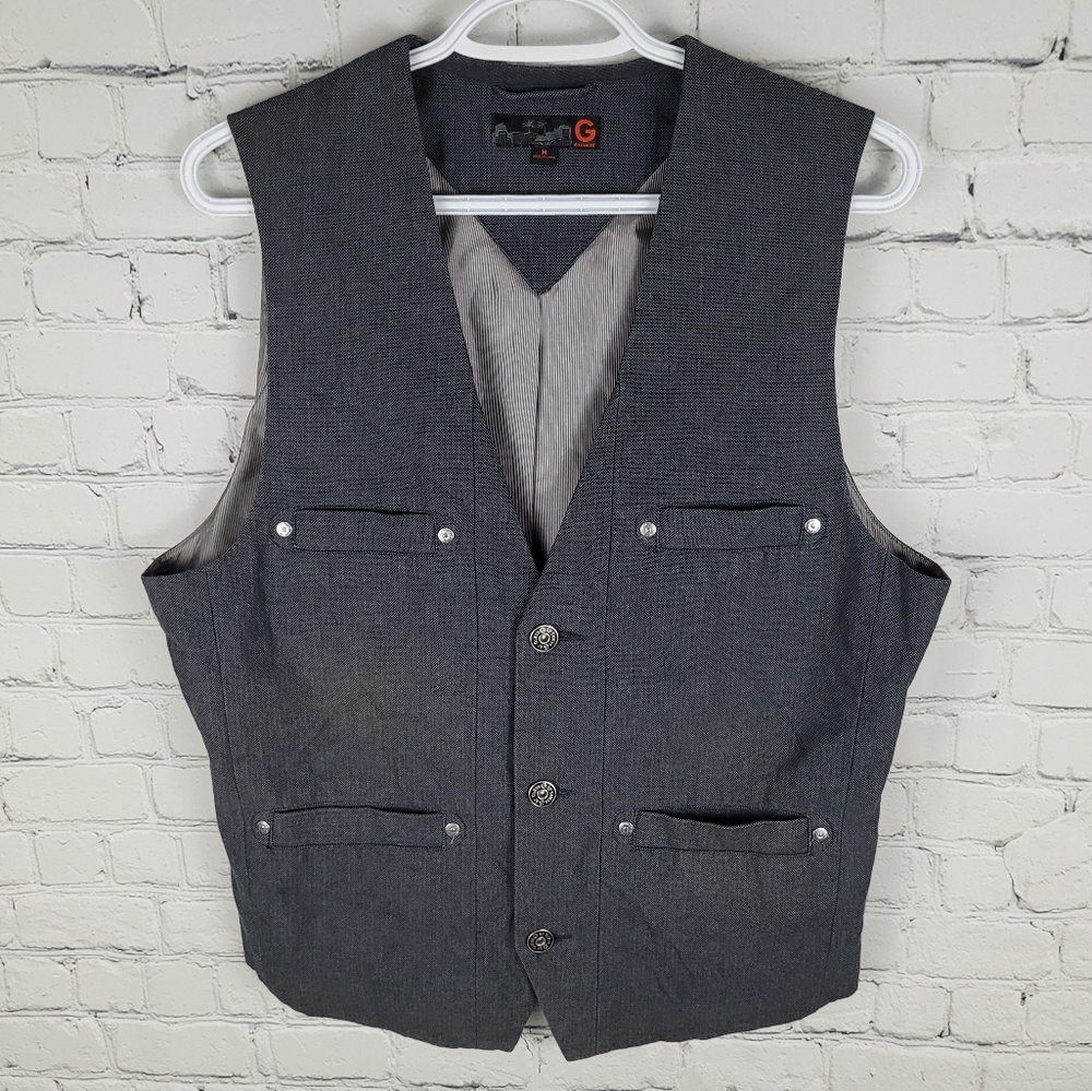 G by GUESS | button up steampunk edgy goth waistcoat vest